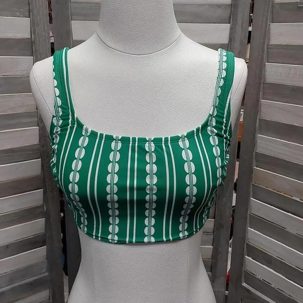 Women's Global Print Longline Bikini Top | Kona Sol | Small (4/6)